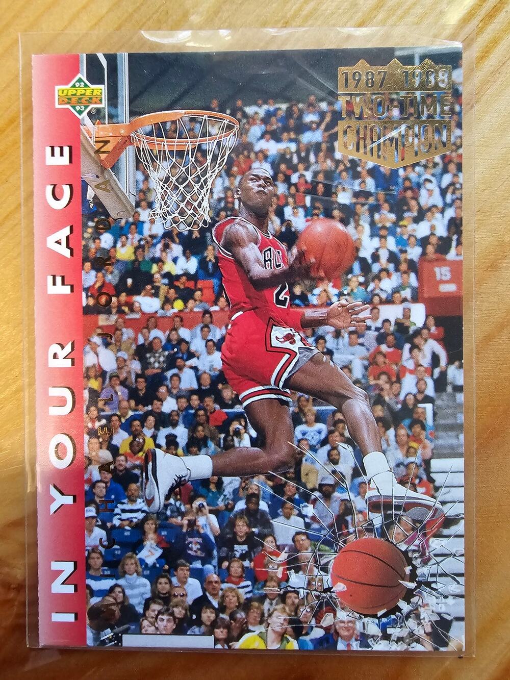 Michael Jordan 1992-1993 Upper Deck #453 In Your Face - Chicago Bulls - NBA